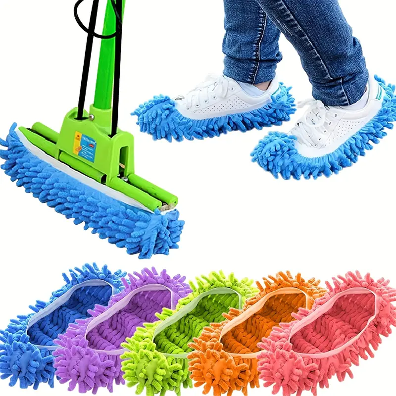 10PCS Microfiber Mop Slippers Shoes Covers