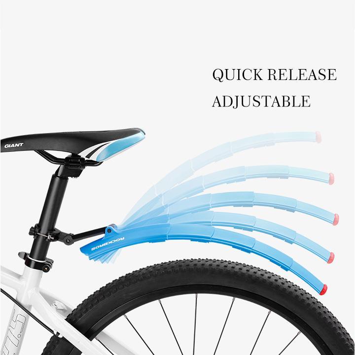 Bicycle Retractable Mudguard-Super Pressure Resistant, With Taillights